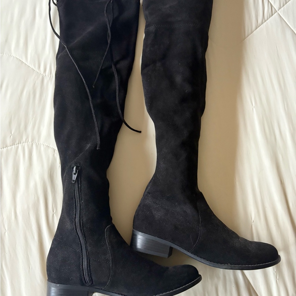 a new day Suede Black Over-the-Knee Boots